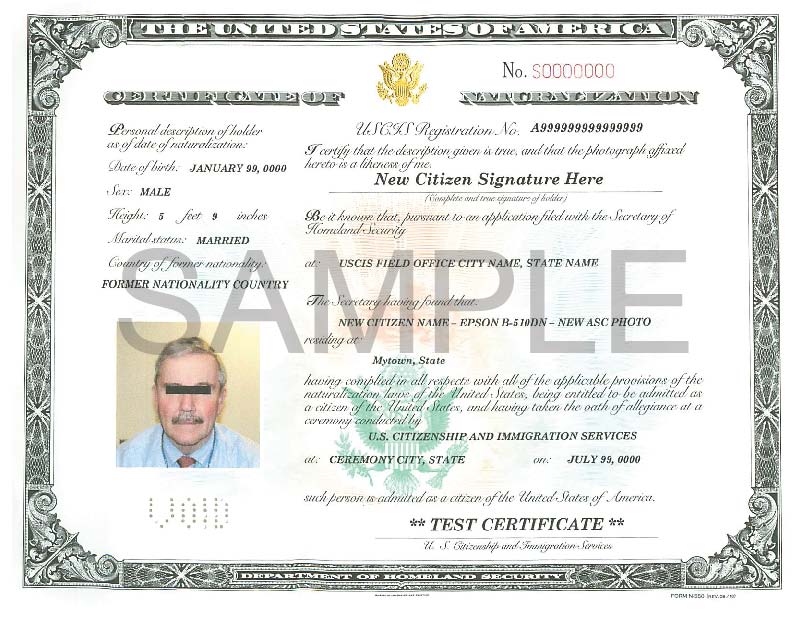 Certificate of Naturalization (replaceable with N-565 application)