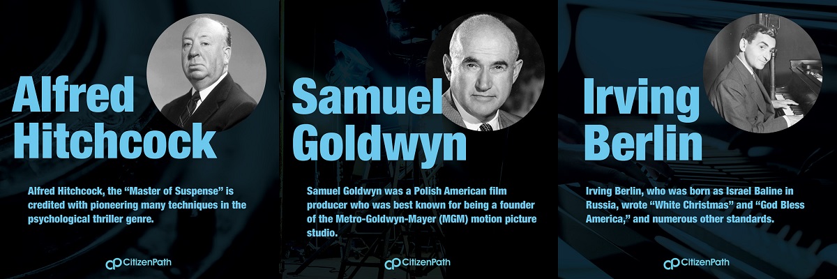 Immigrant artistic contributor: Samuel Goldwyn was a Polish American film producer who was best known for being a founder of the Metro-Goldwyn-Mayer (MGM) motion picture studio.