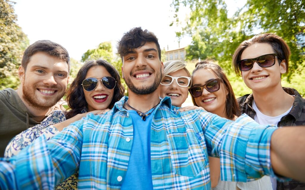 Group of young Dreamers pose for selfie