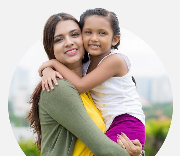 Woman and child ready to use CitizenPath's Naturalization Application Package