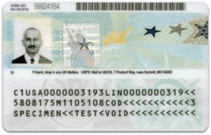 Permanent resident card from 2004 back