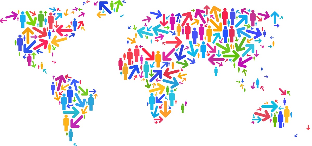 Map of world migration and countries with the most immigrants