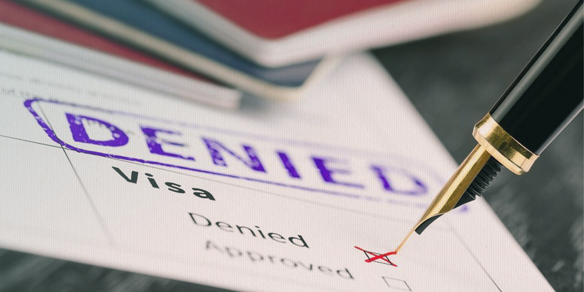 Pen marks "denied" on a I-130 petition