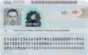 Form I-151 original green card back