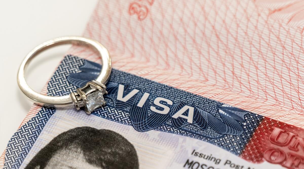 Wedding ring on top of American IR-1 visa